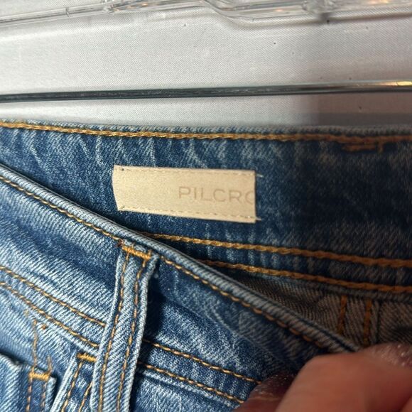 Pilcro Anthropology The Slim Boyfriend Patchwork Relaxed fit Jeans. Size 27. - Picture 7 of 13